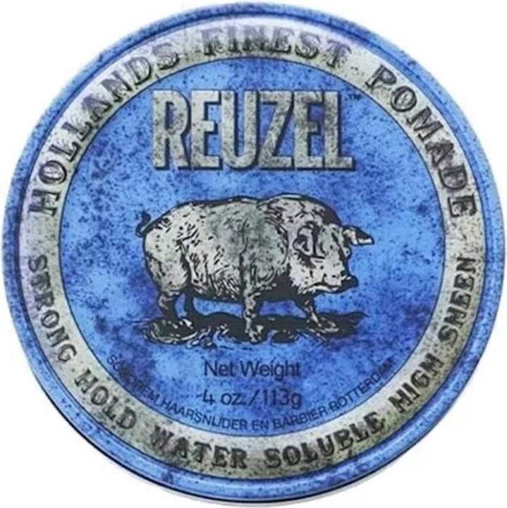 Image du produit Reuzel Blue Strong Hold Pomade for High Shine Look (Pommade capillaire, 113 ml)