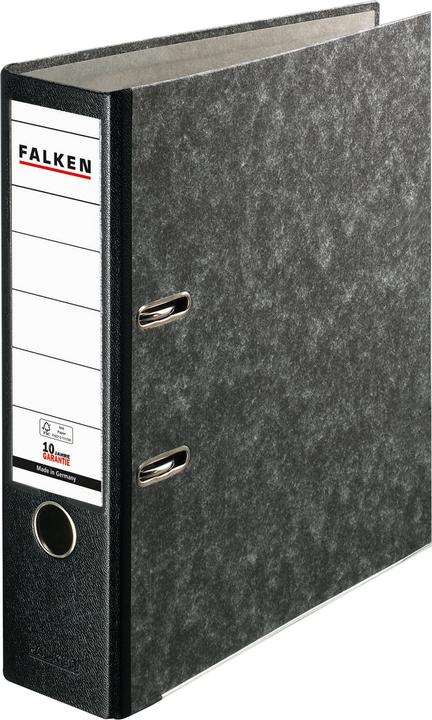 Actual product image Falken Folder Recycling Plus 80mm DIN A4 Material: Cardboard Material of lamination outside: Paper black (A4, 80 mm, 1 pcs.)