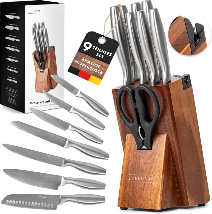 Produktbild Edelhaus Profi Messerblock-Set mit integriertem Schärfer