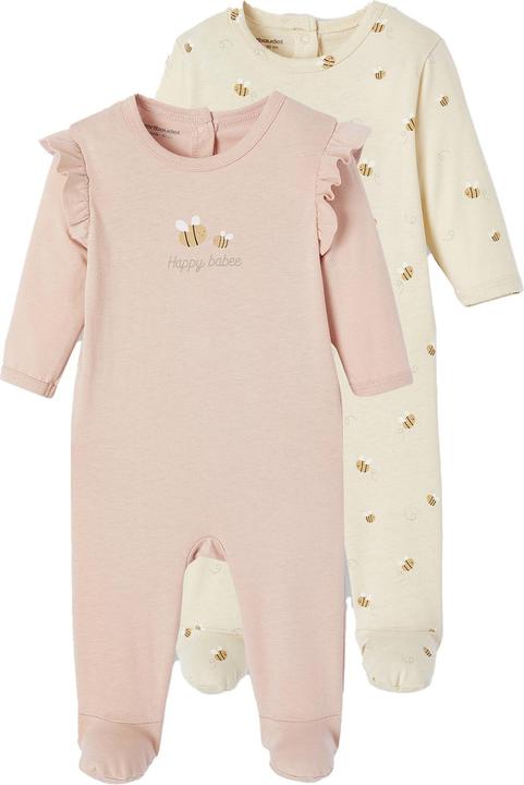 Produktbild Vertbaudet Bio-Kollektion: 2er-Pack Baby Strampler mit Bienen (86)