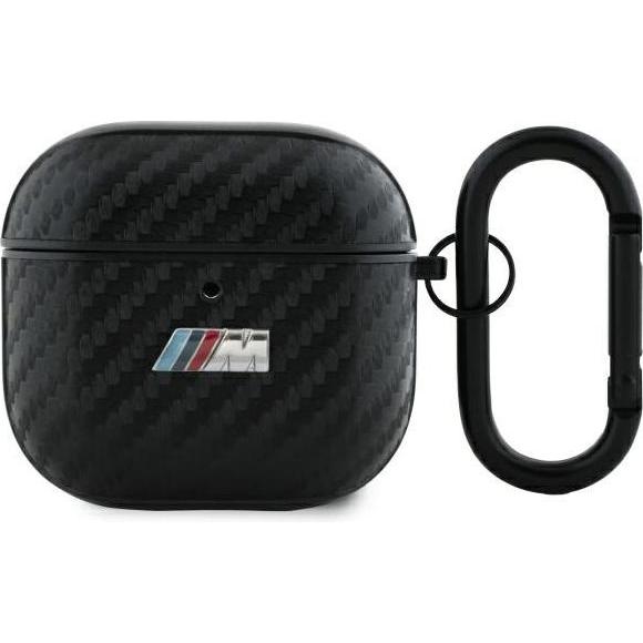 BMW BMA4CMPUCA AirPods 4 cover black/black PU Carbon M Collection (Kopfhörer Tasche), Kopfhörertasche + Schutzhülle, Sch...