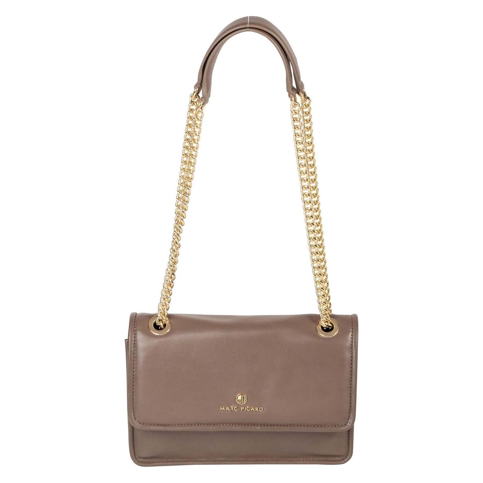 Marc Picard, Damen, Handtasche, Umbria Shoulder Bag With Metal Strap, Braun