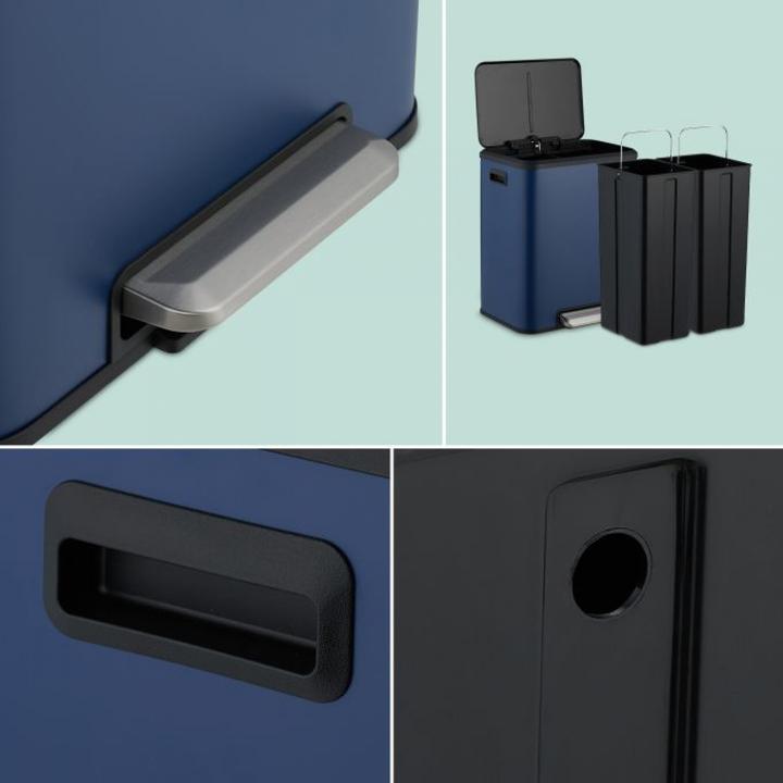 Produktbild Relaxdays Mülleimer mit 2 Fächern 2 x 15 Liter (30 l)