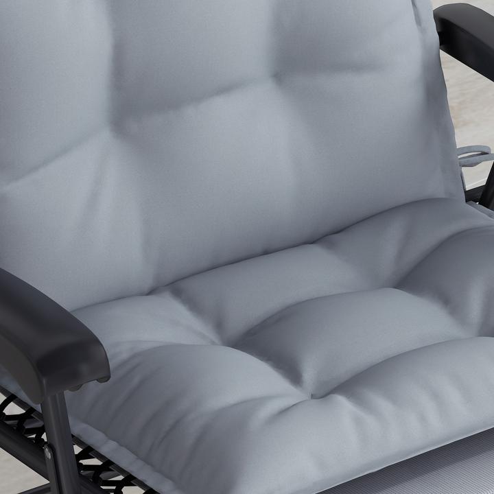 Actual product image Outsunny Liegenauflage Polyester Hellgrau (116 x 50 cm)