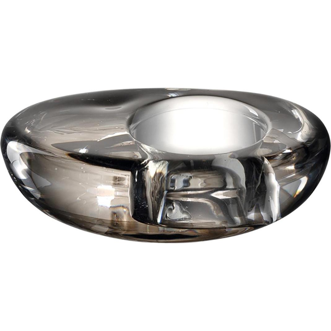 Leonardo, Kerzenständer, Teelichthalter Casolare, Glas, Grau, 6 Stück