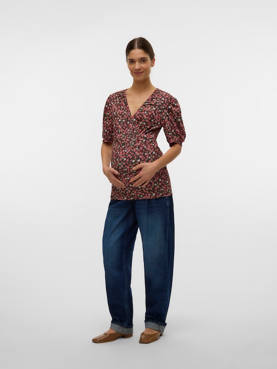 Immagine prodotto Mamalicious Normal geschnitten V-Ausschnitt Top Bluse (XL)