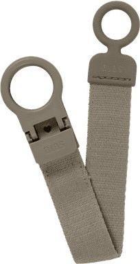 Actual product image Bibs Pacifier Clip Loop Dark Oak