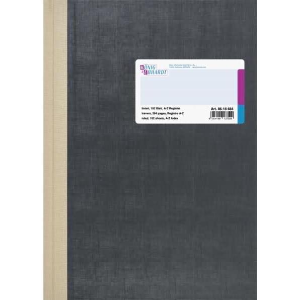 König & Ebhardt, Formular, Geschäftsbuch A4 liniert 192 Blatt Deckenband grau (192 x)