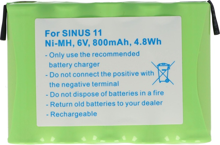Produktbild XCell Akku passend für universal Siemens Sinus 11, NiMH, 6V, 800mAh, 5 x AA, insert pack mit soldering tag