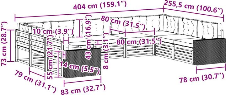 Produktbild vidaXL Outdoor-Sofa