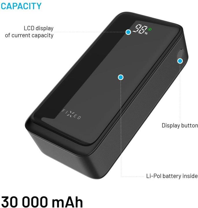Produktbild Fixed Zen2 30, PD 20W, 30 000 mAh (30000 mAh, 20 W, 30 Wh)