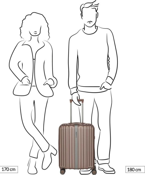 Image du produit Travelite Paros 4w Trolley S 37 l, Braun (37 l)