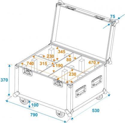 Produktbild Roadinger Flightcase 4x TMH-X4 (31001061) (Lichttechnik Case)