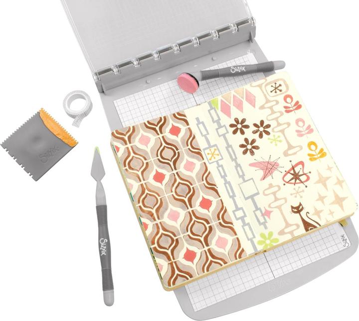 Produktbild Sizzix Studio Stempelset 15er- Pack / 3er-Set Schablonen - „Retro“ von Vic Hollins