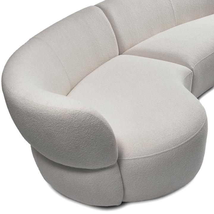 Image du produit Rivièra Maison San Remo Sofa Arm Left 3,5 Seater, peluche bouclé, natural grey