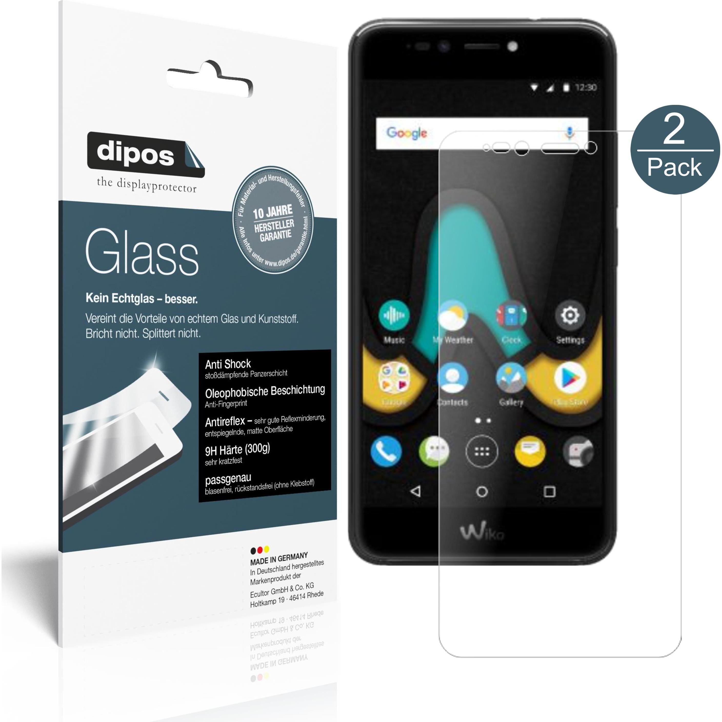 Dipos Displayschutz Anti-Shock (2 Stück, Wiko Upulse), Smartphone Schutzfolie, Transparent
