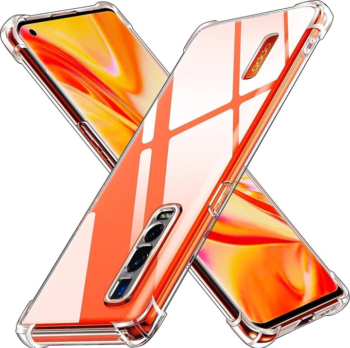 Produktbild Screenguard Oppo Find X2 Pro Hülle Crystal Soft Airbag Bumper (Oppo Find X2 Pro)