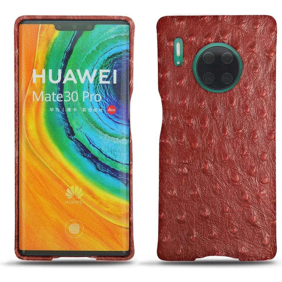 Noreve Lederschutzhülle (Huawei Mate 30 Pro), Smartphone Hülle, Rot