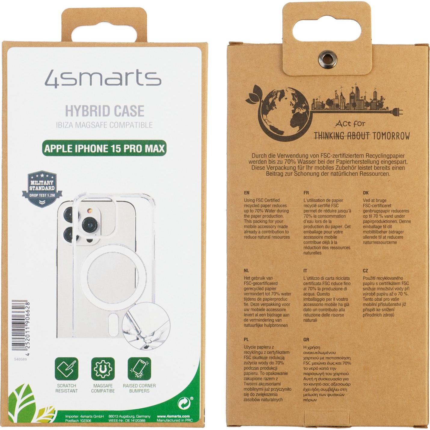 Thumbnail - 4smarts Hybrid Case Ibiza (Apple iPhone 15 Pro Max), Smartphone Hülle, Transparent