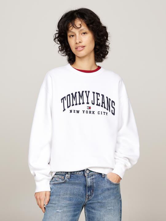 Produktbild Tommy Hilfiger Varsity Relaxed Fit Crewneck Dames - Wit - Maat L (L)