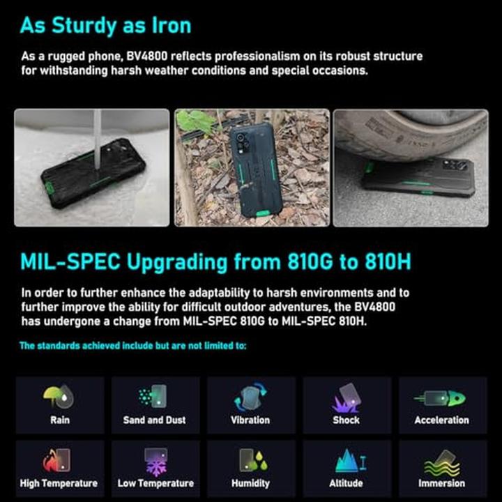 Image du produit Blackview BV4800 (Double Sim - 6.56" - 64 Go, 3 Go RAM) Vert (64 Go, Vert, 6.56")