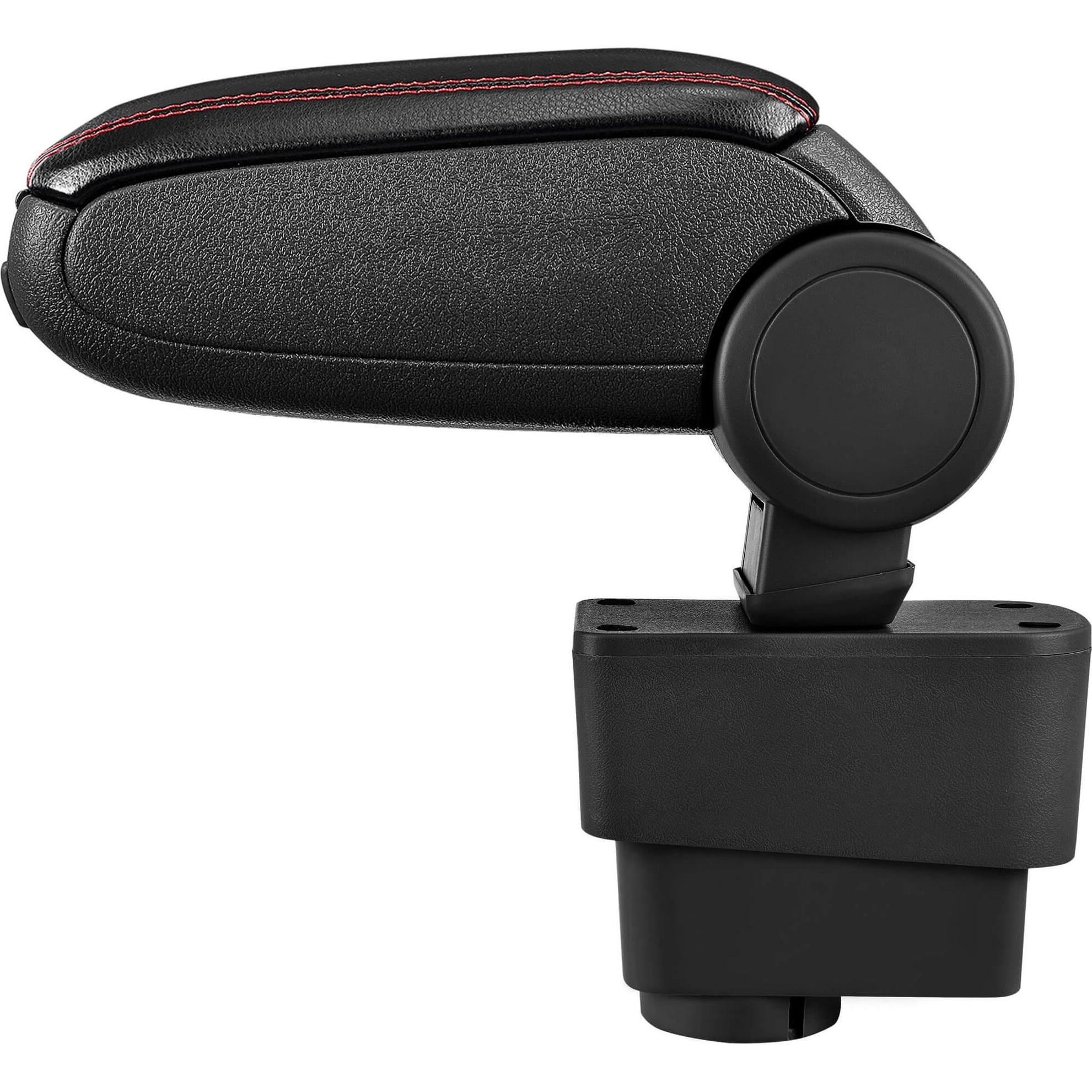 Thumbnail - Pro-Tec, Auto Innenraum Zubehör, Mittelarmlehne Fiat Grande Punto mit Staufach Kunstleder Schwarz mit roten Nähten