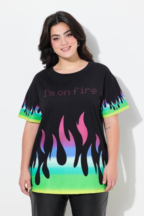 Produktbild Angel of Style T-Shirt, Boxy Fit, Schriftzug "I'm on Fire" (42)