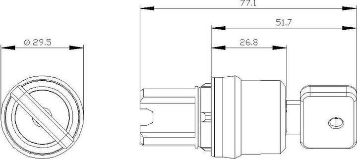 Image du produit Siemens Interrupteur à clé élément frontal, O.M.R. 73038