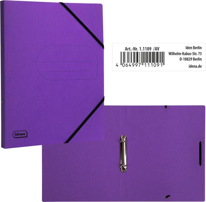 Image du produit Idena Classeur à anneaux Eco A4 2 anneaux violet FSC-Mix (A4, 25 mm, 1 pcs)