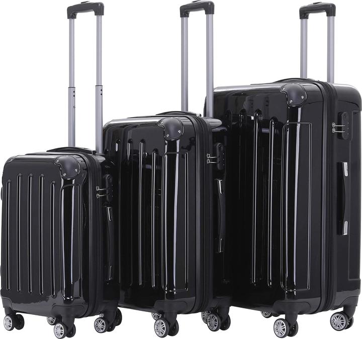 Produktbild Beibye 3er Kofferset in Schwarz (115 l)