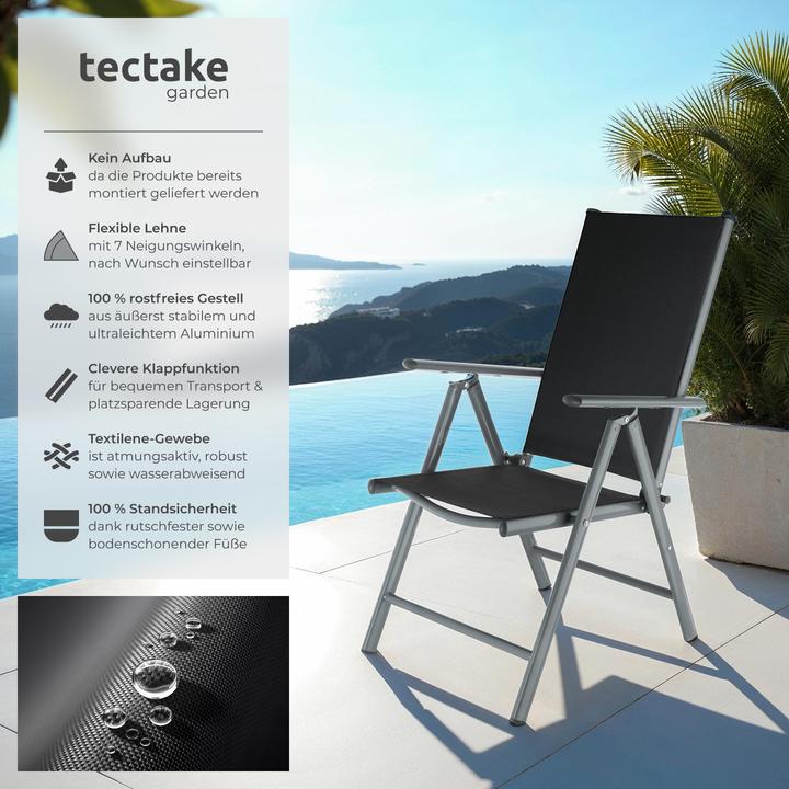 Produktbild tectake 2x Gartenstuhl