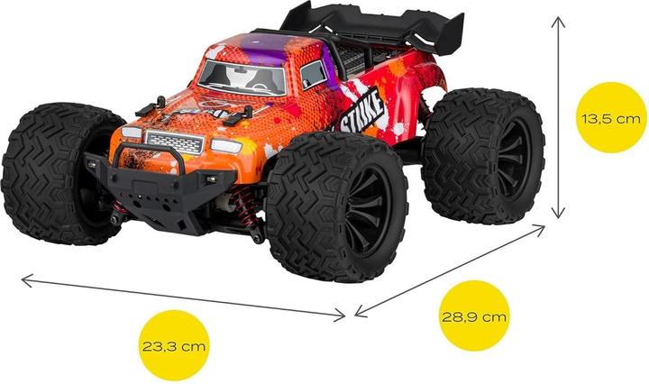 Produktbild Overmax Strike - RC auto voor Kindren 4x4 - Terreinwagen 1:16 - Snelheid tot 45km/u - Bereik tot 100m