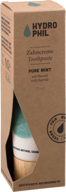 Actual product image Hydrophil Toothpaste Pure Mint with fluoride (75 ml)