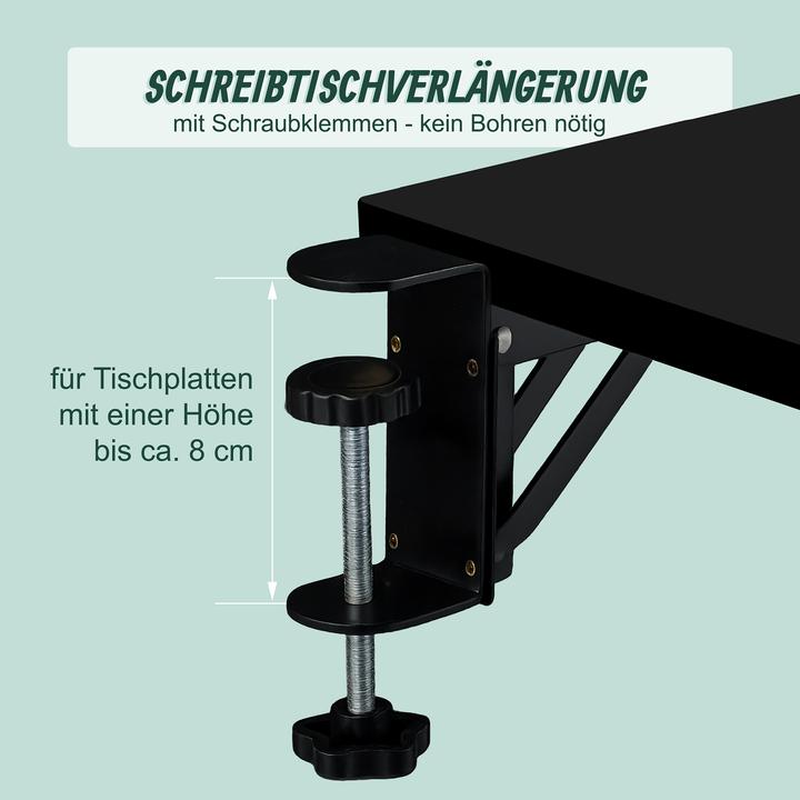 Immagine prodotto Relaxdays Schreibtischverlängerung zum Anklemmen