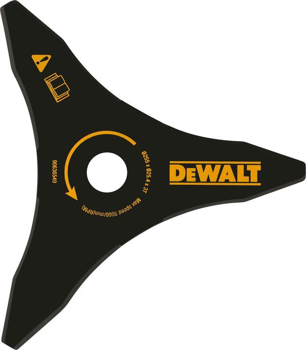 Actual product image DeWalt Ø 25cm Dickichtmesser für DCM571 Akku Motorsense 3Flügel (Weed whacker, Lawn mower blades + replacement blades garden machinery)