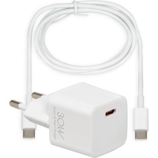 iBox Travel charger I-BOX C-38 PD30W, white (30 W), USB Ladegerät, Weiss