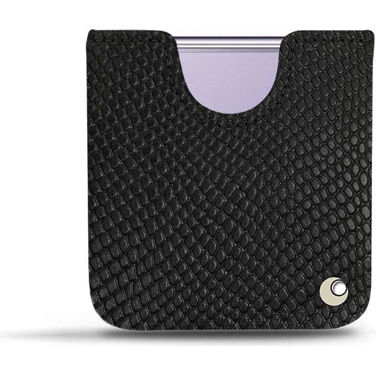 Noreve Lederschutzhülle (Samsung Galaxy Z Flip4), Smartphone Hülle, Schwarz