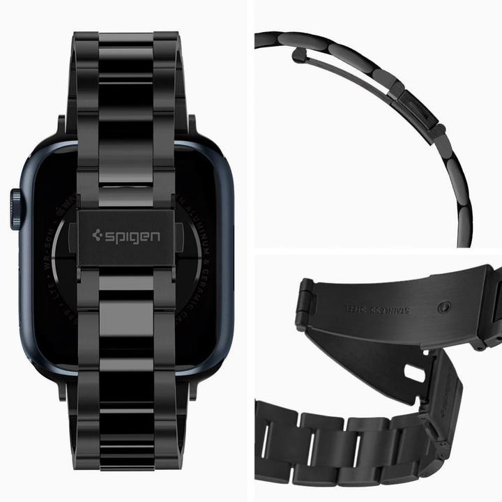 Actual product image Spigen MODERN FIT BAND Apple Watch 4 / 5 / 6 / 7 / 8 / SE (38 / 40 / 41MM) BLACK (38 mm, 40 mm, 41 mm, Stainless steel, Stainless steel)