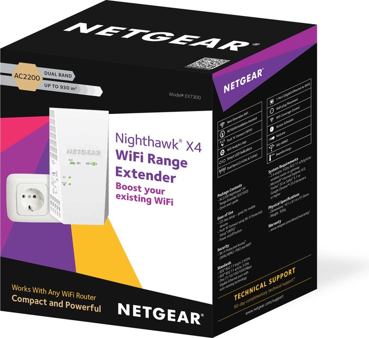 Immagine prodotto Netgear EX7300 Nighthawk X4 (1733 Mbit/s, 450 Mbit/s)