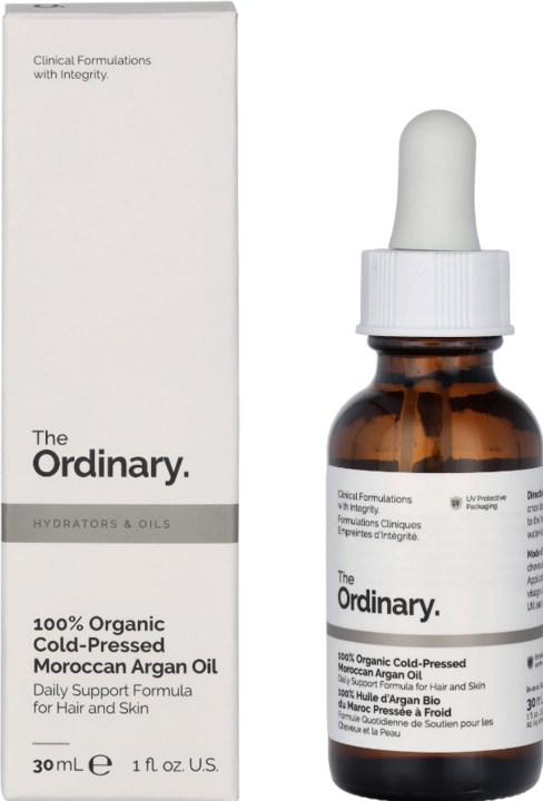 Actual product image The Ordinary Cloud.sales Cosmetics Original 100% Cold-Pressed Moroccan Argan Oil 30ml (Body oil, 30 ml)