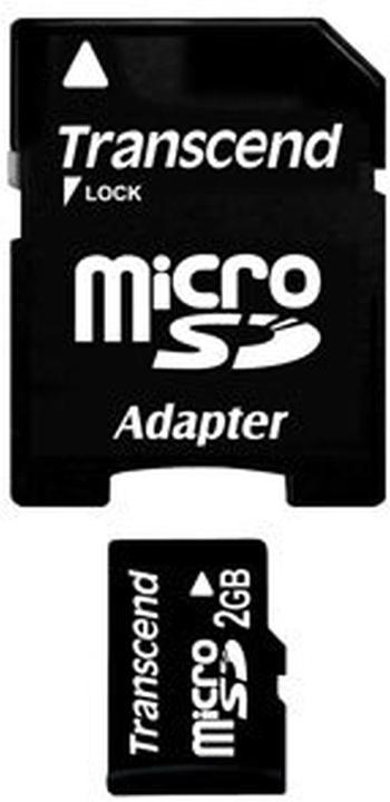 Produktbild Transcend Card mit SD-Adapter (2 GB, microSD)