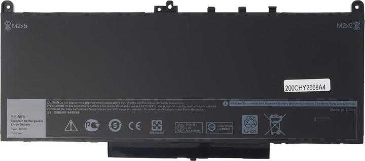 Image du produit Dell Batterie Latitude 12, Latitude E7270, Latitude 12 E7470, J60J5, MC34Y, NJJ2H, R1V85 (4 cabines, 7200 mAh)