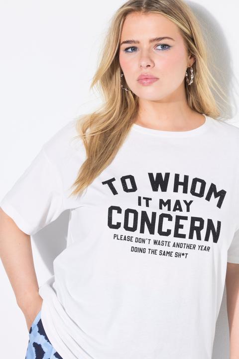 Actual product image Studio Untold T-Shirt, oversized, Schrift mit Glittersteinchen (54)