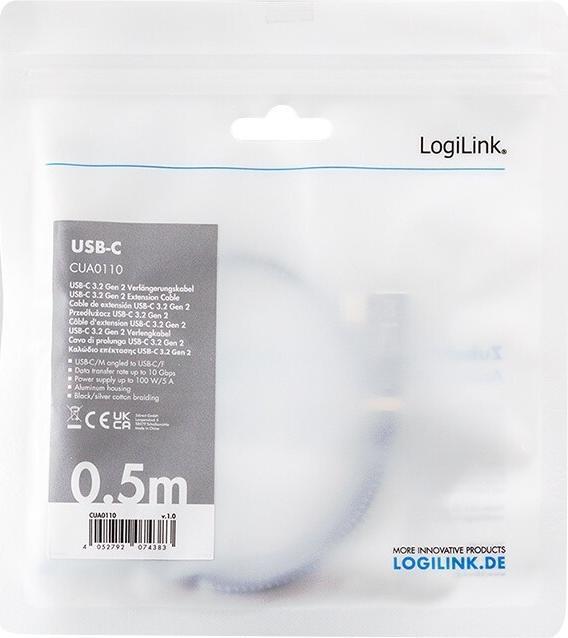 Actual product image LogiLink CUA0110 (0.50 m, USB 3.2 Gen 2, 100 W)