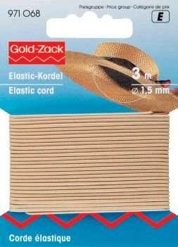 Actual product image Prym Elastic cord, light beige 1.5 mm, card 3 m