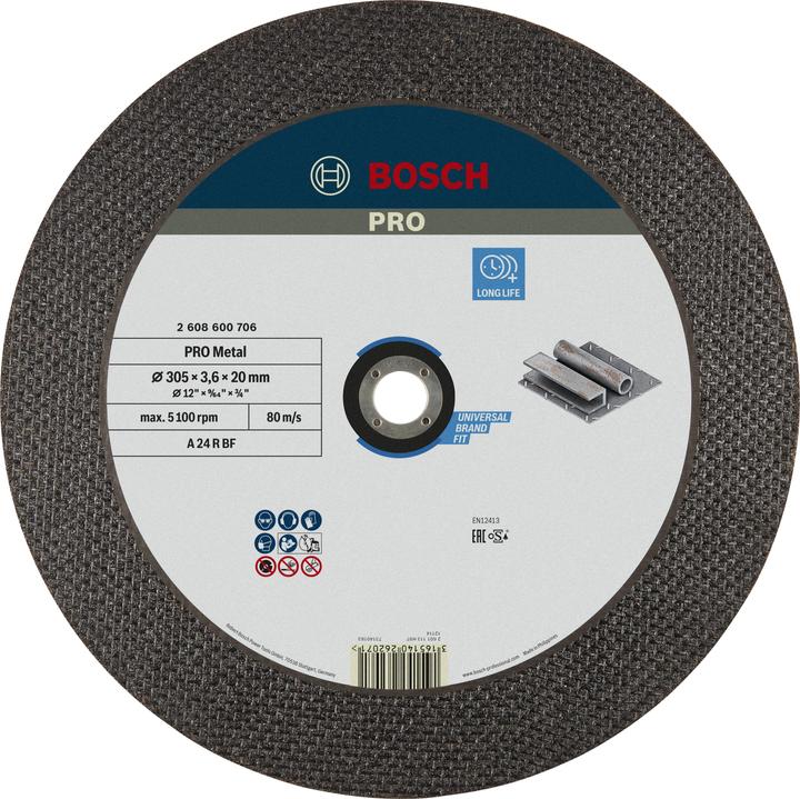Produktbild Bosch Professional Zubehör PRO Metal Trennscheibe, 300 x 3,5 x 20 mm