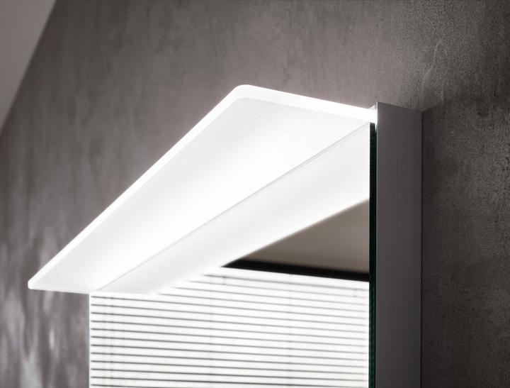 Actual product image Emco MI 200 Miroirs lumineux LED avec voile de lumière acrylique, avec éclairage du lavabo, avec film (89 x 80.20 cm)