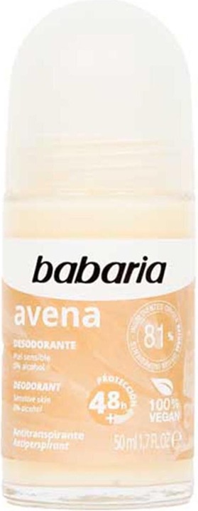 Actual product image Babaria Avena Roll-On Deodorant 50ml (Roll-on, 50 ml)