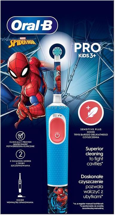 Actual product image Oral-B Vitality Ppro Kids Spiderman (Oscillating toothbrush)