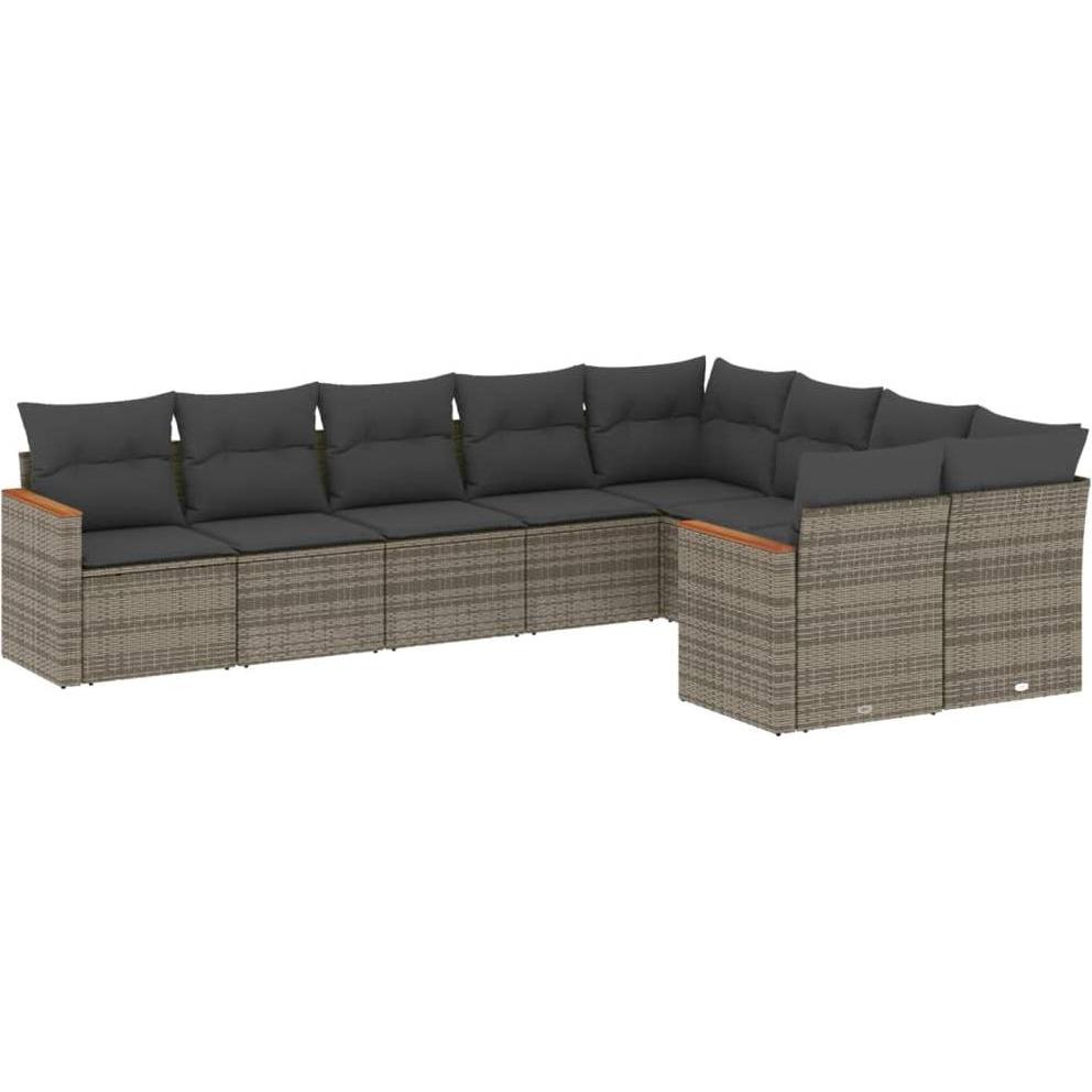 Thumbnail - VidaXL, Gartenlounge, 10-tlg. Garten-Lounge-Set mit Kissen